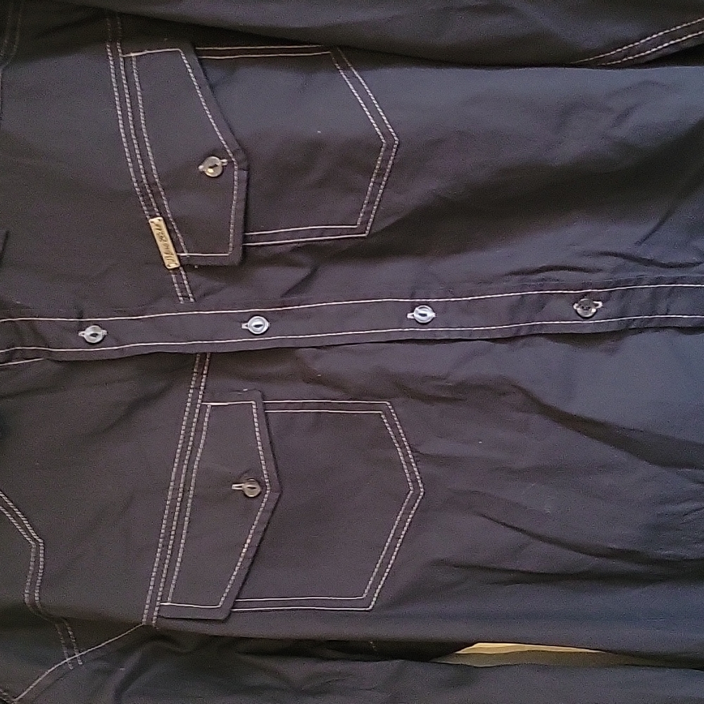 NEW MARC Ecko buttons down long sleeves shirt size XL Color dark  navy - Picture 6 of 16